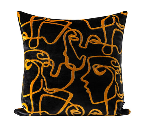 Modern Sofa Throw Pillows for Bedroom, Large Decorative Sofa Pillows, Abstract Contemporary Pillow for Couch-LargePaintingArt.com