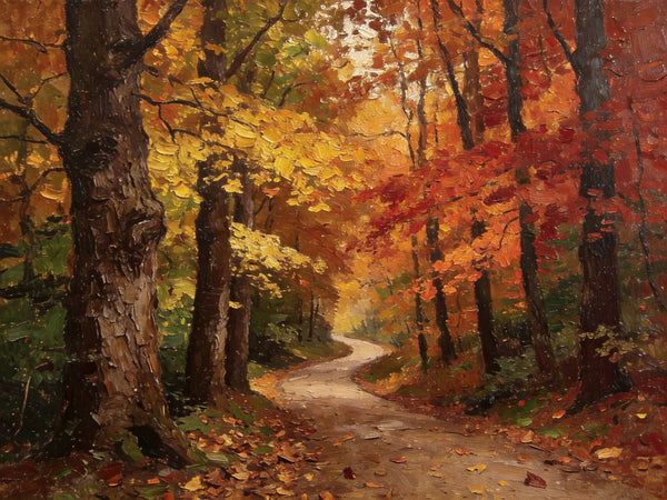 Landscape Canvas Paintings, Autumn Forest Landscape, Canvas Wall Art Paintings, Hand Painted Canvas Art, Original Oil Paintings, Buy Small Canvas Paintings-LargePaintingArt.com