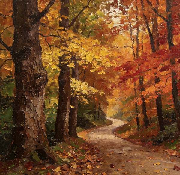 Landscape Canvas Paintings, Autumn Forest Landscape, Canvas Wall Art Paintings, Hand Painted Canvas Art, Original Oil Paintings, Buy Small Canvas Paintings-LargePaintingArt.com