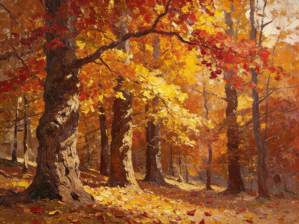 Hand Painted Canvas Art, Autumn Forest Splendor, Canvas Wall Art Paintings, Landscape Canvas Paintings, Original Oil Paintings, Canvas Paintings for Sale-LargePaintingArt.com
