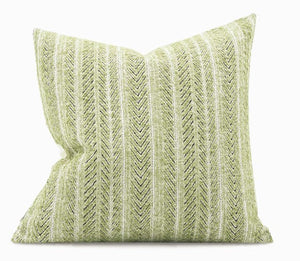Morocco Green White Modern Sofa Pillows, Large Square Modern Throw Pillows for Couch, Large Decorative Throw Pillows, Simple Throw Pillow for Interior Design-LargePaintingArt.com