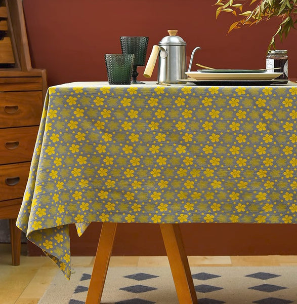 Rustic Table Covers for Kitchen, Large Rectangle Tablecloth for Dining Room Table, Country Farmhouse Tablecloth, Square Tablecloth for Round Table-LargePaintingArt.com
