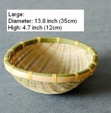 Natural Bamboo Baskets, Kitchen Storage Baskets, Farmhouse Storage Basket, Hand Woven Storage Baskets, Snacks Basket, Set of 3-LargePaintingArt.com