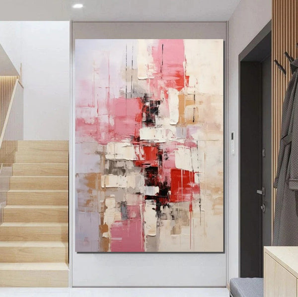 Bedroom Modern Wall Art Paintings, Palette Knife Paintings, Acrylic Paintings on Canvas, Abstract Painting for Living Room, Large Paintings Behind Sofa-LargePaintingArt.com
