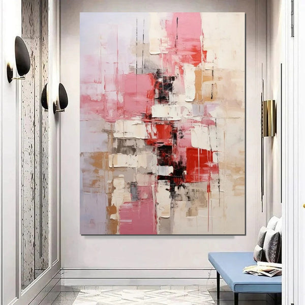 Bedroom Modern Wall Art Paintings, Palette Knife Paintings, Acrylic Paintings on Canvas, Abstract Painting for Living Room, Large Paintings Behind Sofa-LargePaintingArt.com