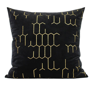 Large Decorative Throw Pillows for Couch, Modern Sofa Throw Pillows, Black Abstract Contemporary Throw Pillow for Living Room-LargePaintingArt.com