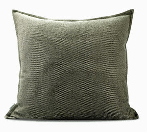 Large Green Square Modern Throw Pillows for Couch, Large Throw Pillow for Interior Design, Contemporary Modern Sofa Pillows, Simple Decorative Throw Pillows-LargePaintingArt.com