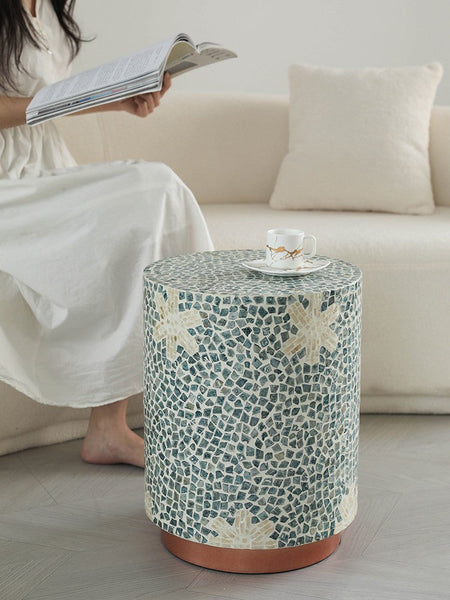Modern Small Sofa Side Table, Unique Small End Table, Creative Coffee Table, Contemporary Round Side Table, Portable Casual Side Table-LargePaintingArt.com