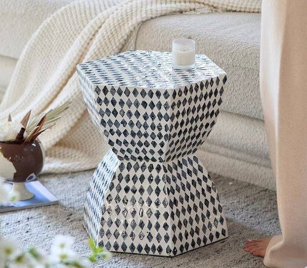 Small End Table, Modern Side Table, Bedside Small Side Table, Contemporary Bedside Table, Shell Small Sofa Side Table, Portable Casual Side Table, Creative Coffee Table, Contemporary Side Table-LargePaintingArt.com