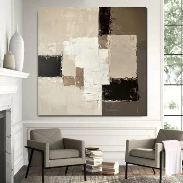 Canvas Painting for Living Room, Contemporary Abstract Artwork, Abstract Painting Ideas for Interior Design, Modern Wall Art Painting-LargePaintingArt.com