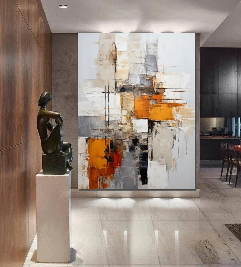 Bedroom Wall Art Paintings, Large Painting on Canvas, Acrylic Abstract Paintings, Buy Abstract Painting Online, Simple Modern Art-LargePaintingArt.com