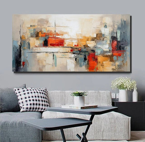 Original Abstract Art, Hand Painted Canvas Art, Modern Paintings for Living Room, Canvas Paintings for Bedroom, Heavy Texture Paintings-LargePaintingArt.com