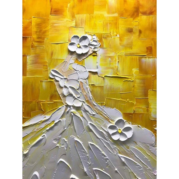 Modern Paintings, Contemporary Art, Texture Artwork, Palette Knife Canvas Paintings, Ballet Dancer Painting, Acrylic Painting Abstract-LargePaintingArt.com
