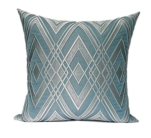 Simple Modern Pillows, Blue Modern Throw Pillows, Decorative Pillows for Couch, Modern Sofa Pillows, Contemporary Throw Pillows-LargePaintingArt.com