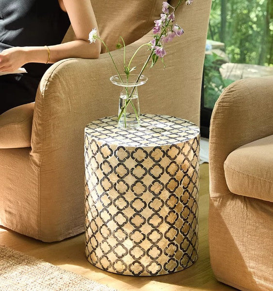 Modern Side Table, Small End Table, Portable Casual Side Table, Shell Small Sofa Side Table, Contemporary Bedside Table, Bedside Small Side Table, Creative Coffee Table, Contemporary Side Table-LargePaintingArt.com