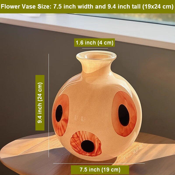 Glass Bud Vases, Handmade Vintage Glass Flower Vases, Water Holding Flower Vases, Flower Vases on Table-LargePaintingArt.com