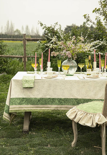 Farmhouse Table Cloth, Lilies of the Valley, Flower Pattern Tablecloth, Rectangle Tablecloth for Dining Room Table, Square Tablecloth, Wedding Tablecloth, Waterproof Tablecloth-LargePaintingArt.com
