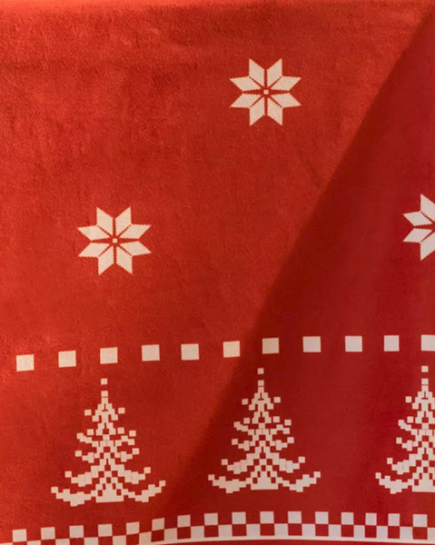 Extra Large Modern Rectangular Tablecloth for Dining Room Table, Christmas Edelweiss Table Covers, Square Tablecloth for Kitchen, Large Tablecloth for Round Table-LargePaintingArt.com