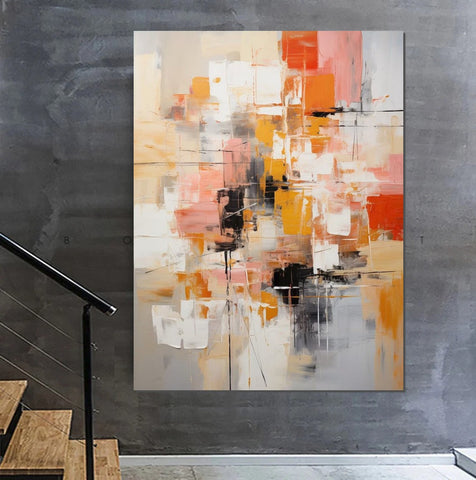 Bedroom Acrylic Painting, Simple Painting Ideas, Living Room Wall Painting, Extra Large Canvas Painting, Modern Paintings, Contemporary Art Painting-LargePaintingArt.com