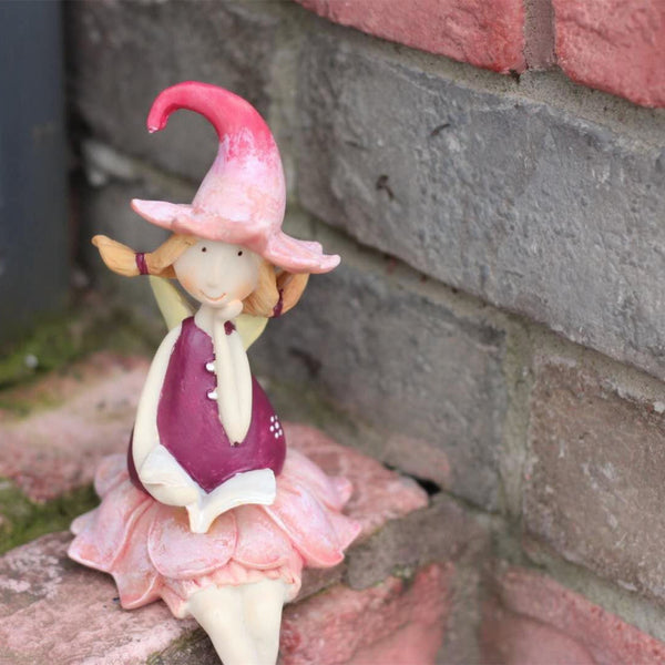 Lovely Flower Fairy Statue for Garden, Beautiful Cute Garden Courtyard Ornaments, Creative Villa Outdoor Decor Gardening Ideas, Unique Modern Garden Sculptures-LargePaintingArt.com