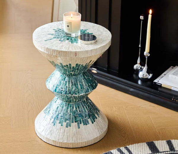 Bedside Small Side Table, Modern Side Table, Shell Small Sofa Side Table, Contemporary Bedside Table, Small End Table, Portable Casual Side Table, Creative Coffee Table, Contemporary Side Table-LargePaintingArt.com