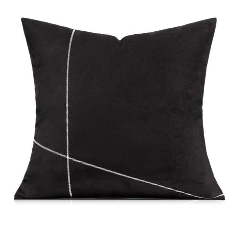 Abstract Decorative Throw Pillows for Living Room, Black Modern Pillows for Couch, Large Modern Sofa Pillow Cases, Decorative Pillow Covers-LargePaintingArt.com