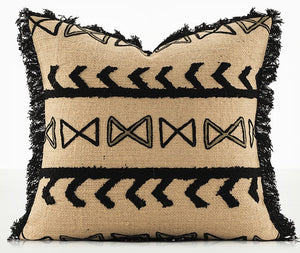 Ethnic Square Modern Throw Pillows for Couch, Contemporary Modern Sofa Pillows, Decorative Throw Pillows for Bedroom, Large Throw Pillow for Interior Design-LargePaintingArt.com