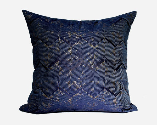 Large Square Pillows, Blue Decorative Modern Throw Pillow for Couch, Modern Sofa Pillows, Simple Modern Throw Pillows for Couch-LargePaintingArt.com