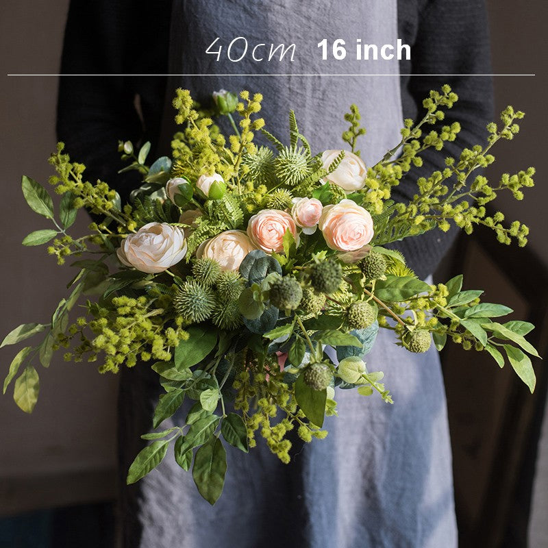 Spring Flower Arrangement for Living Room, Ranunculus Asiaticus, Globe Amaranth, Botany Plants, Beautiful Modern Flower Arrangement Ideas for Home Decoration-LargePaintingArt.com