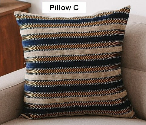 Decorative Throw Pillows for Living Room, Bohemian Style Chenille Pillow Cover, Bohemian Decorative Sofa Pillows-LargePaintingArt.com