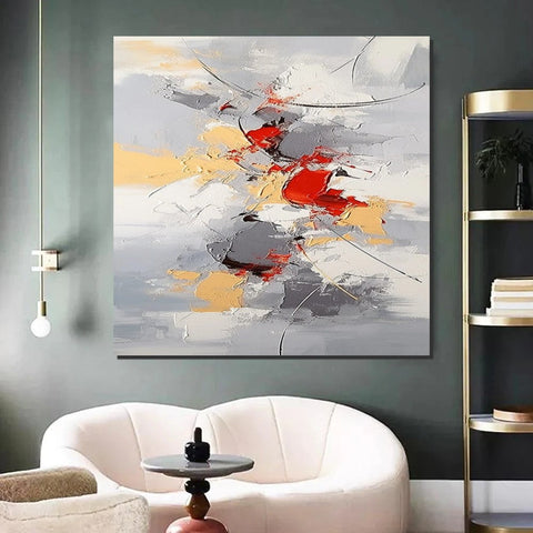 Canvas Paintings for Living Room, Large Wall Art for Bedroom, Simple Modern Art, Contemporary Art on Canvas, Hand Painted Heavy Texture Paintings-LargePaintingArt.com