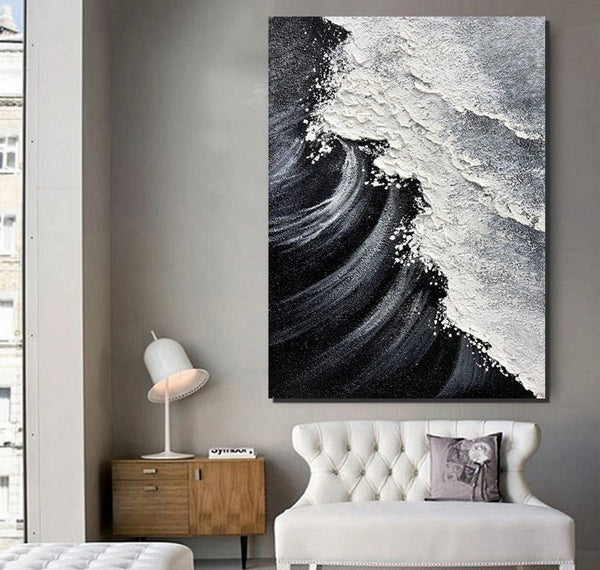 Heavy Texture Acrylic Paintings, Canvas Painting Ideas for Bedroom, Large Abstract Canvas Paintings, Hand Painted Wall Painting-LargePaintingArt.com