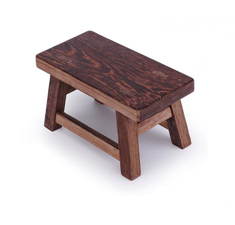 Shoe-changing Stool, Solid Wood low Stool, Wenge Wood Stool, Children's Wooden Stool, Sofa Stool, Dining Table Stool-LargePaintingArt.com