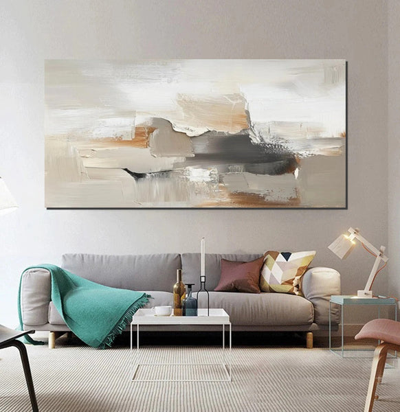 Bedroom Acrylic Painting, Living Room Wall Painting, Simple Painting Ideas, Contemporary Art Painting, Modern Paintings, Large Canvas Painting-LargePaintingArt.com