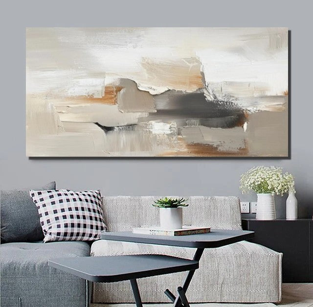 Bedroom Acrylic Painting, Living Room Wall Painting, Simple Painting Ideas, Contemporary Art Painting, Modern Paintings, Large Canvas Painting-LargePaintingArt.com