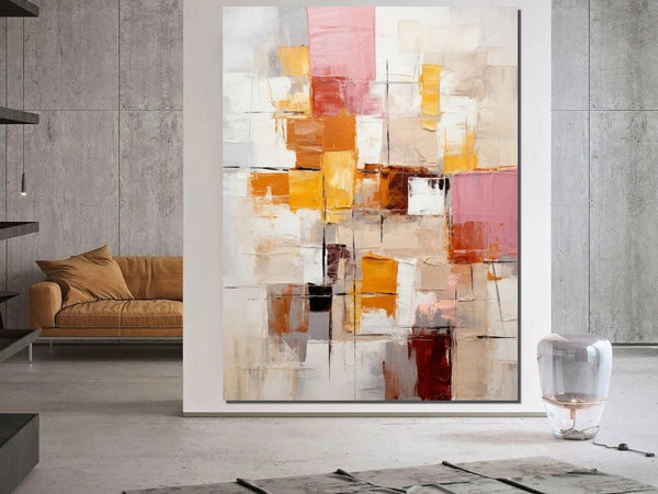 Modern Paintings for Dining Room, Hand Painted Canvas Art, Bedroom Wall Art Ideas, Simple Modern Art, Contemporary Modern Wall Art Paintings-LargePaintingArt.com