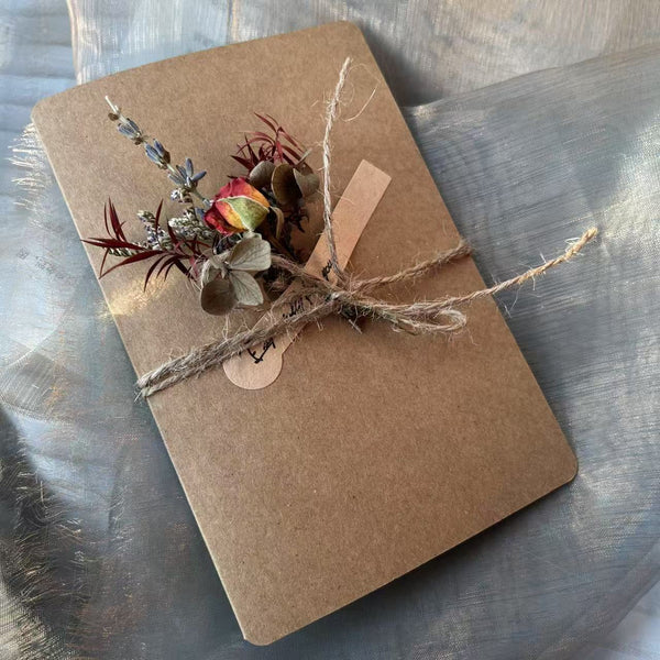 Beautiful Valentine's Day Greeting Card, Original Handmade Dried Flower Greeting Cards, Creative Birthday Greeting Card, Wedding Greeting Card, Unique Anniversary Greeting Card-LargePaintingArt.com