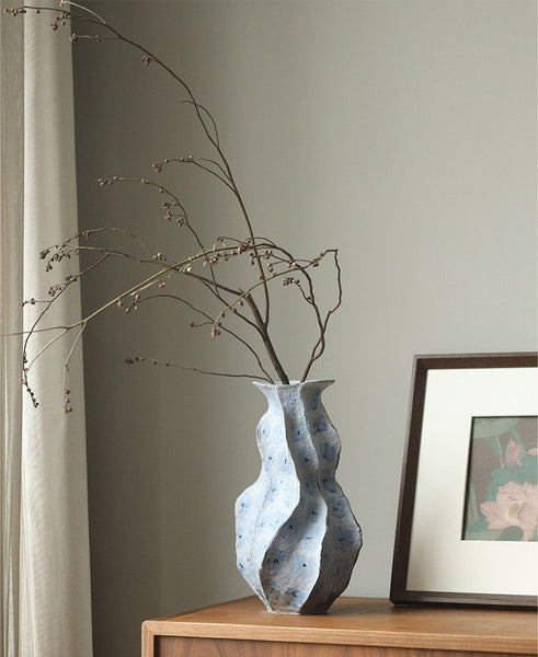 Porcelain Vases for Modern Home Decor, Contemporary Vases on Dining Table, Centerpiece Ceramic Bouquet Vases, Elegant Handmade Modern Flower Vase-LargePaintingArt.com