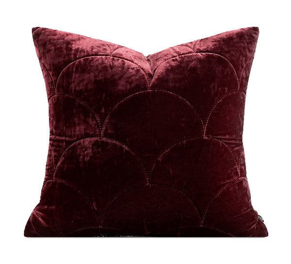 Modern Pillows for Couch, Red Decorative Pillow Covers, Decorative Throw Pillows for Living Room, Large Modern Sofa Pillows-LargePaintingArt.com