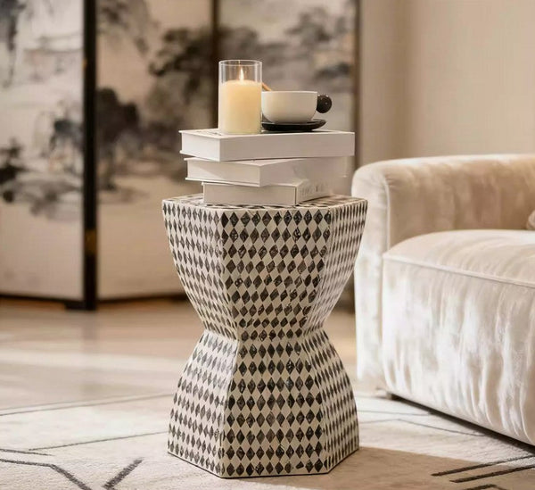 Modern Side Table, Bedside Small Side Table, Contemporary Bedside Table, Small End Table, Shell Small Sofa Side Table, Portable Casual Side Table, Creative Coffee Table, Contemporary Side Table-LargePaintingArt.com