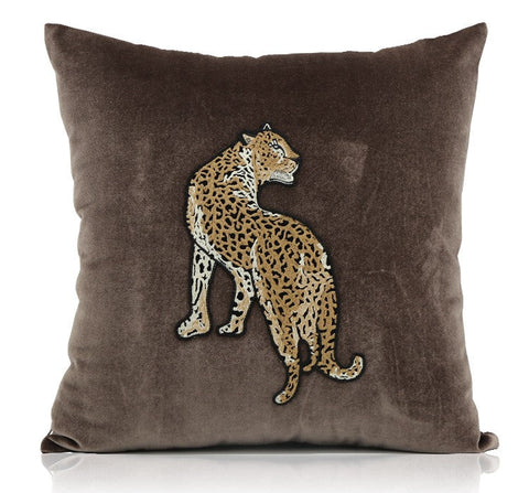 Modern Sofa Pillows, Contemporary Throw Pillows, Cheetah Decorative Throw Pillows, Decorative Pillows for Living Room-LargePaintingArt.com