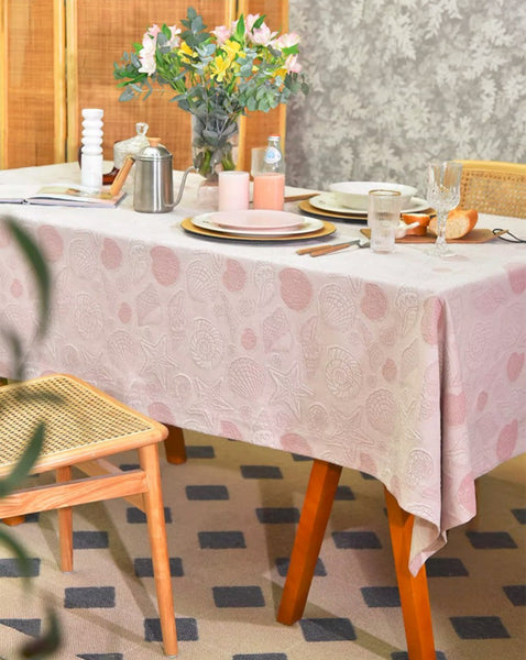 Square Tablecloth for Round Table, Cotton Rectangular Table Covers for Kitchen, Modern Dining Room Table Cloths, Farmhouse Table Cloth, Wedding Tablecloth-LargePaintingArt.com