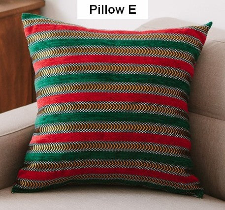 Decorative Throw Pillows for Living Room, Bohemian Style Chenille Pillow Cover, Bohemian Decorative Sofa Pillows-LargePaintingArt.com