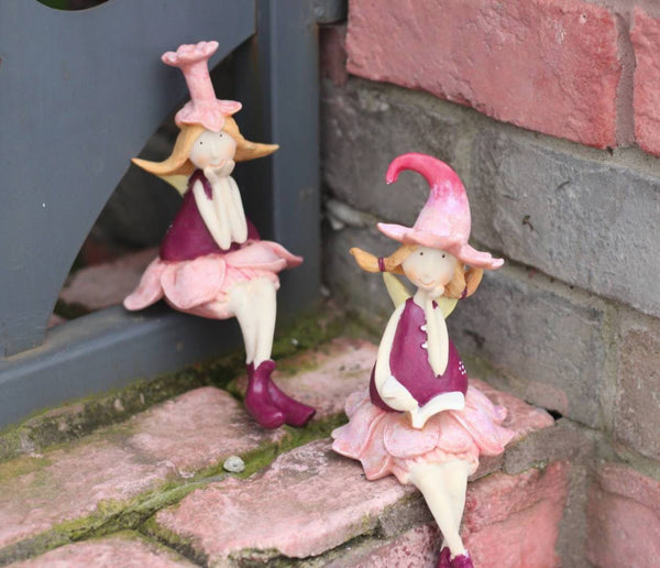 Lovely Flower Fairy Statue for Garden, Beautiful Cute Garden Courtyard Ornaments, Creative Villa Outdoor Decor Gardening Ideas, Unique Modern Garden Sculptures-LargePaintingArt.com