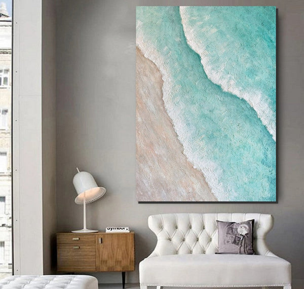 Large Painting on Canvas, Living Room Wall Art Paintings, Buy Paintings Online, Simple Acrylic Painting Ideas, Acrylic Abstract Painting Behind Couch-LargePaintingArt.com