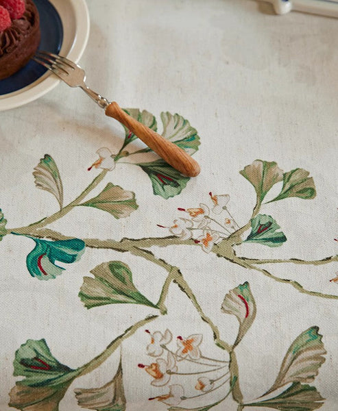 Extra Large Modern Rectangular Tablecloth for Dining Room Table, Ginkgo Leaves Table Covers, Square Tablecloth for Kitchen, Large Tablecloth for Round Table-LargePaintingArt.com