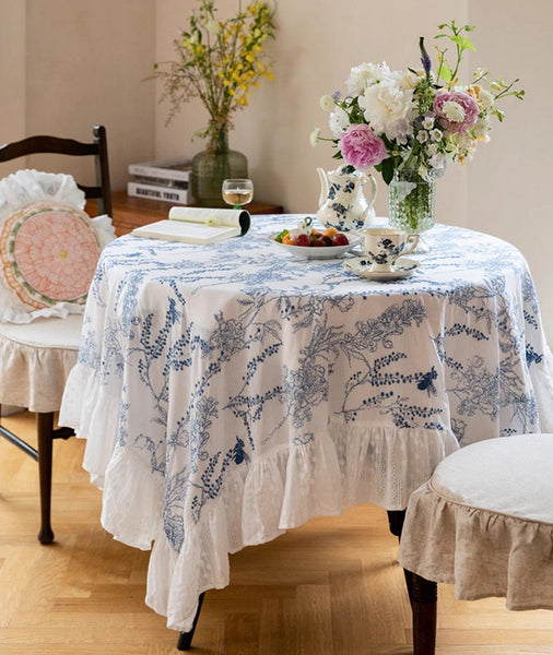 Wild Bee embroidery Tablecloth for Home Decoration, Rectangle Tablecloth for Dining Room Table, Square Tablecloth for Round Table-LargePaintingArt.com