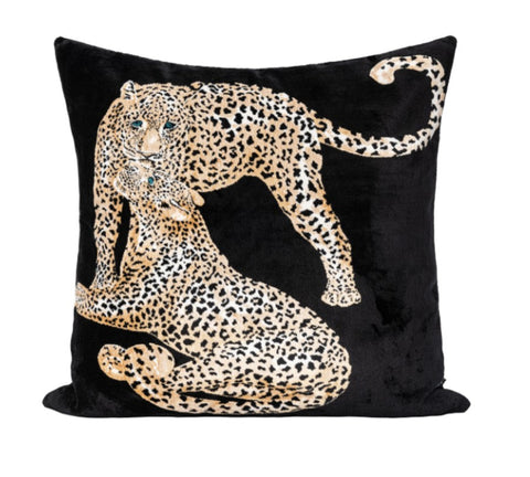 Abstract Contemporary Pillow for Couch, Leopard Decorative Sofa Pillows, Large Modern Sofa Throw Pillows for Bedroom-LargePaintingArt.com