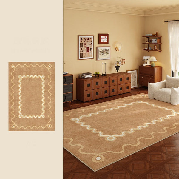 Large Modern Rugs for Living Room, Bedroom Modern Rugs, Dining Room Geometric Modern Rugs, Cream Color Contemporary Modern Rugs-LargePaintingArt.com
