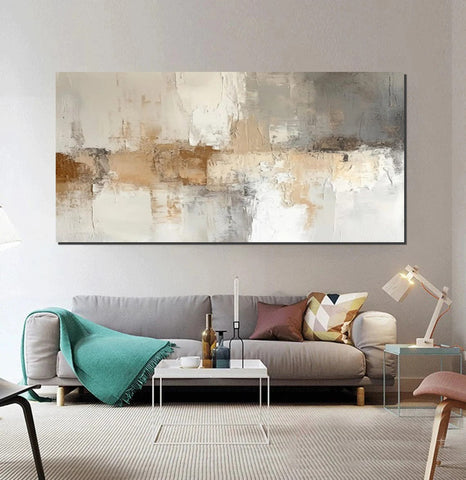 Large Modern Acrylic Painting, Hand Painted Wall Art Painting, Contemporary Canvas Artwork, Abstract Wall Art Paintings, Modern Art for Dining Room-LargePaintingArt.com
